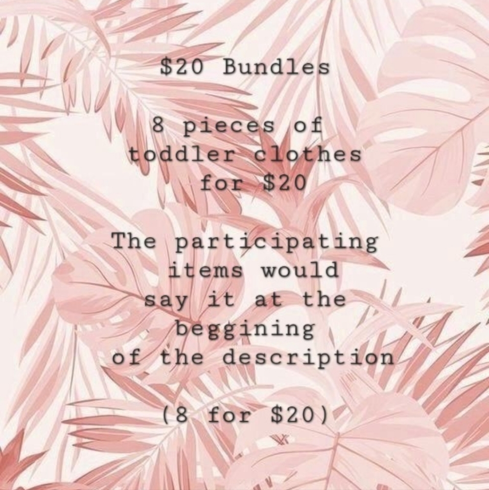 $20 Bundles of toddler clothes